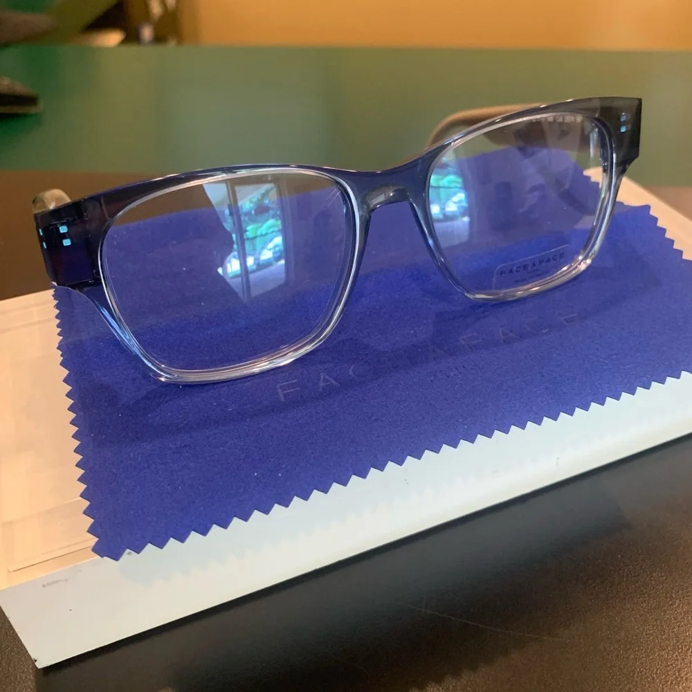 FACE A FACE JAMES 1 Col. 2674 Blue & Beige 53mm Square Eyeglasses